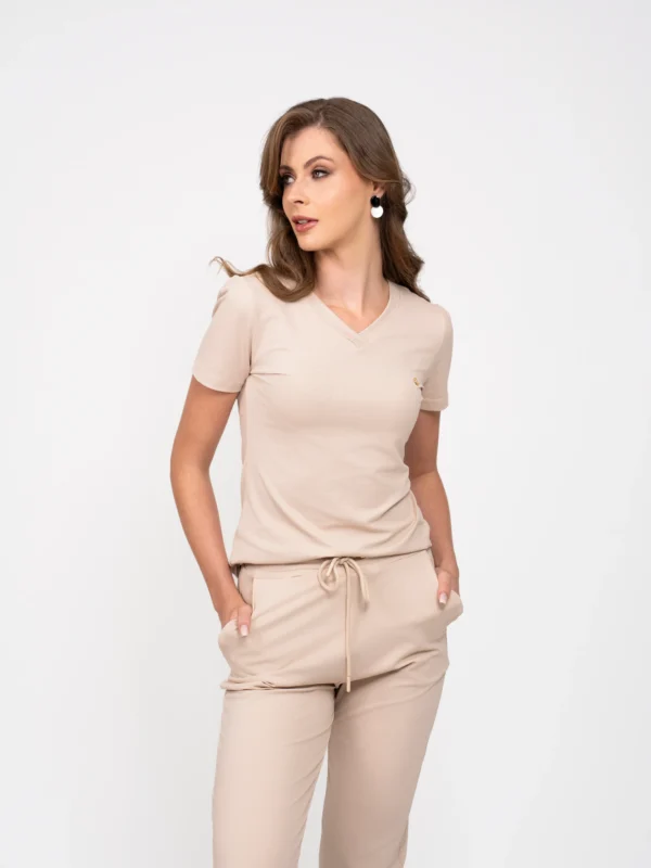 Scrub Modelo Jogger Bege