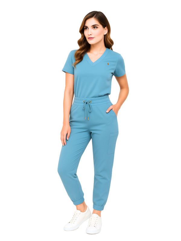 Scrub Modelo Jogger Azul Oceano